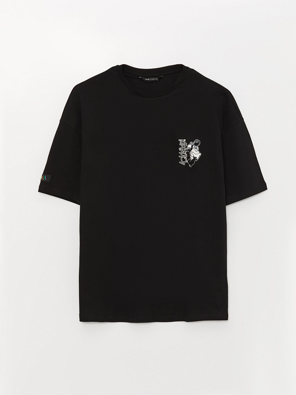 XSIDE Rundhalsausschnitt Kurzarm Nostalgischer Affen Bedruckt Gekämmte Baumwolle Unisex T-Shirt -S3I928Z8-CVL