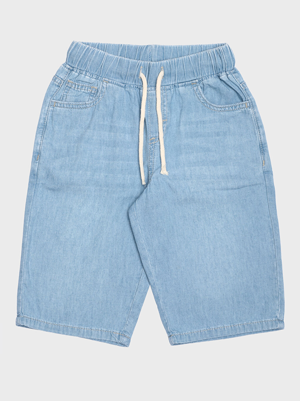 LCW Kids خصر مرن شورت جينز سادة للأولاد -S3I937Z4-311