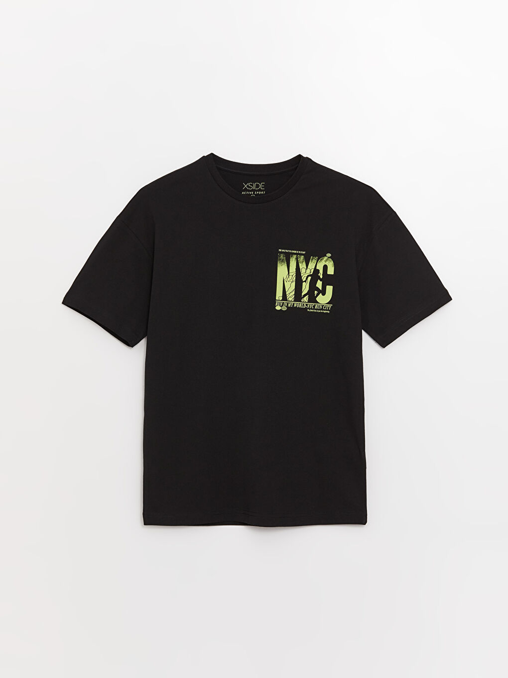 Oversize Crew Neck Short Sleeve Printed Jersey Men's T-Shirt-5