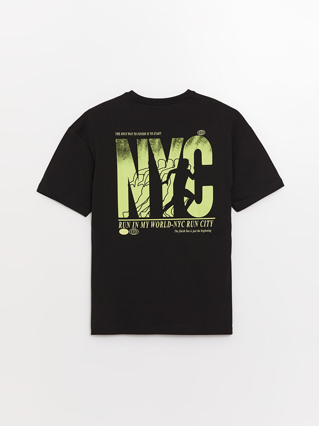 Oversize Crew Neck Short Sleeve Printed Jersey Men's T-Shirt-6