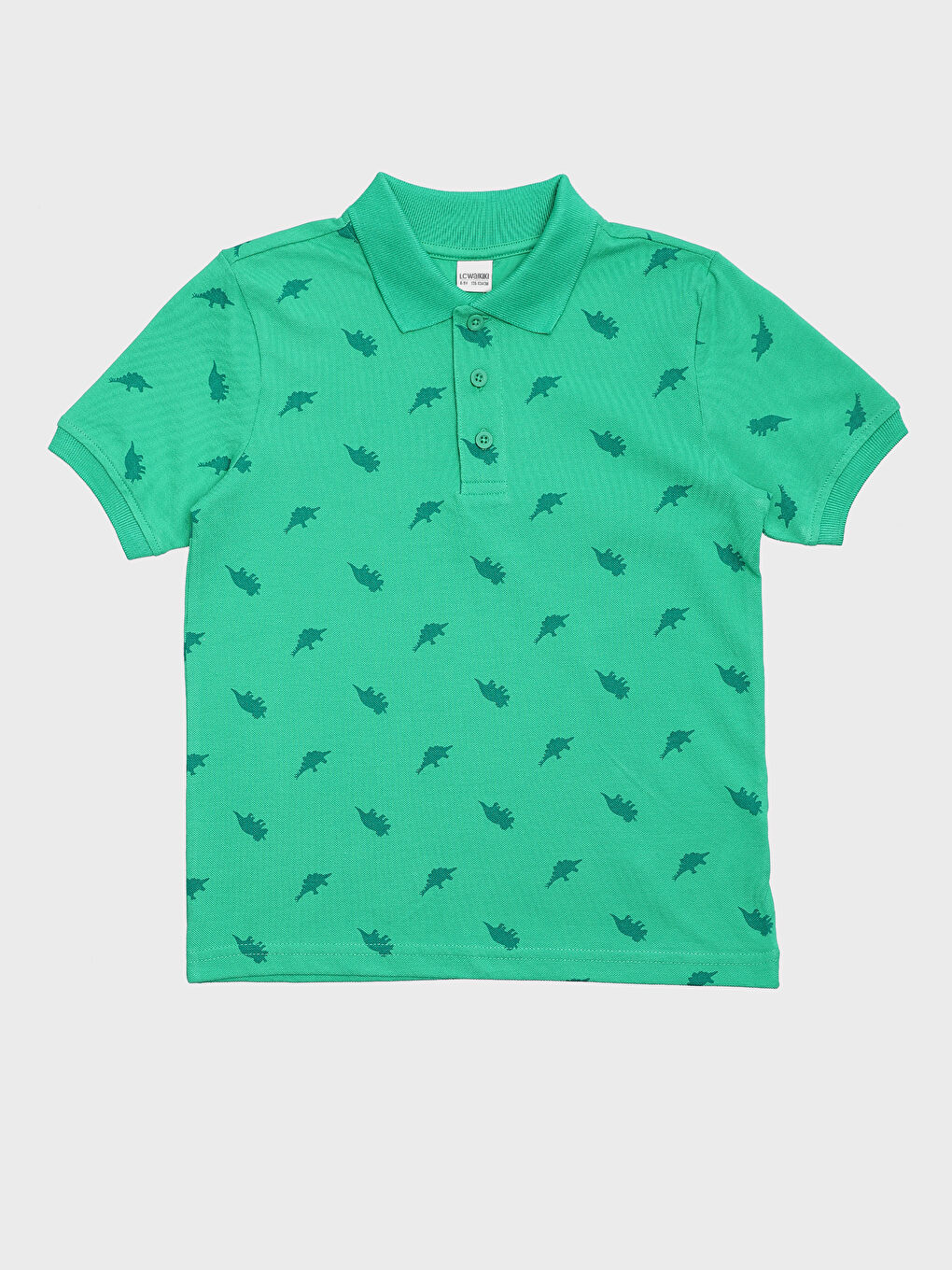 Polo Neck Printed Short Sleeve Boys' T-Shirt