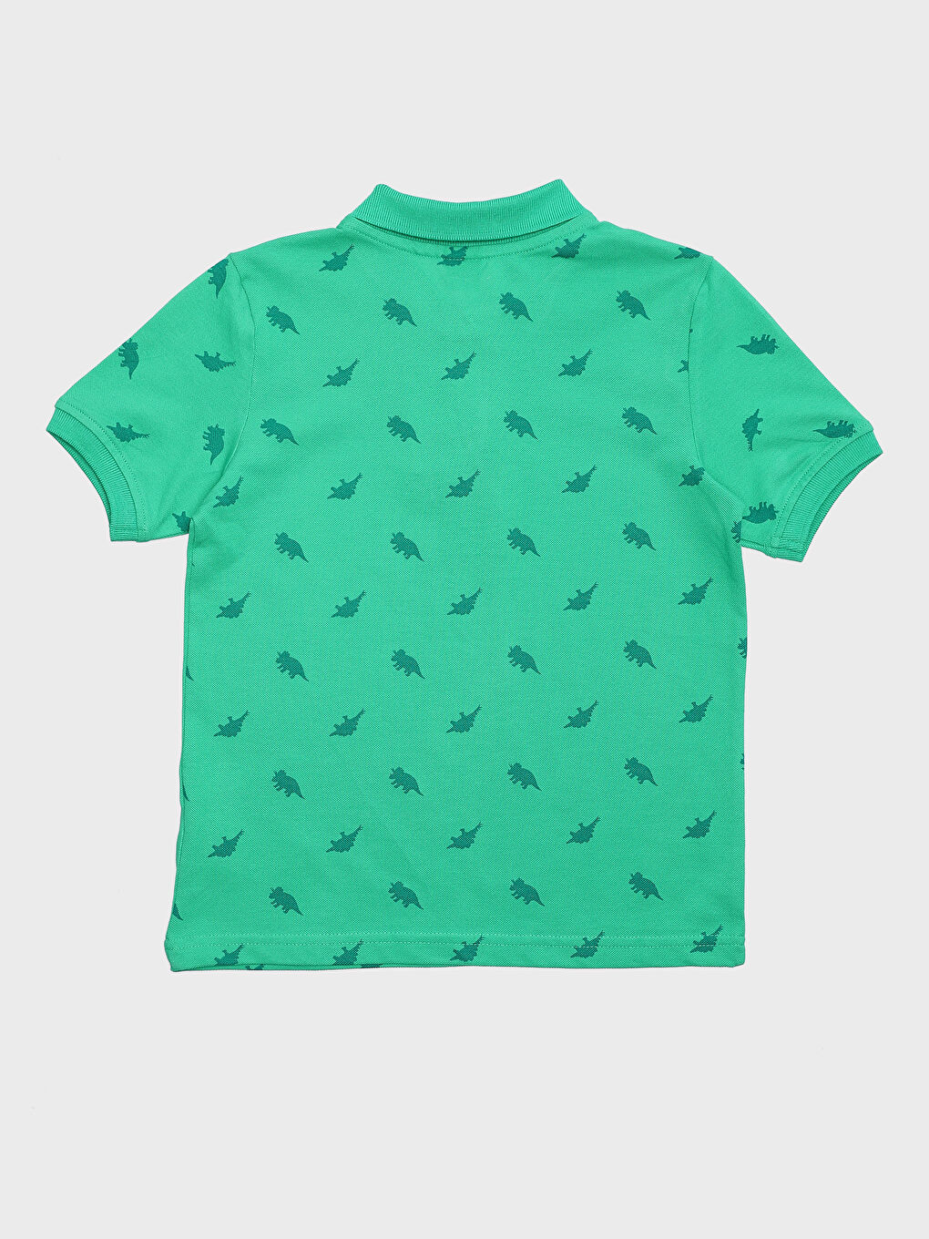 Polo Neck Printed Short Sleeve Boys' T-Shirt-1