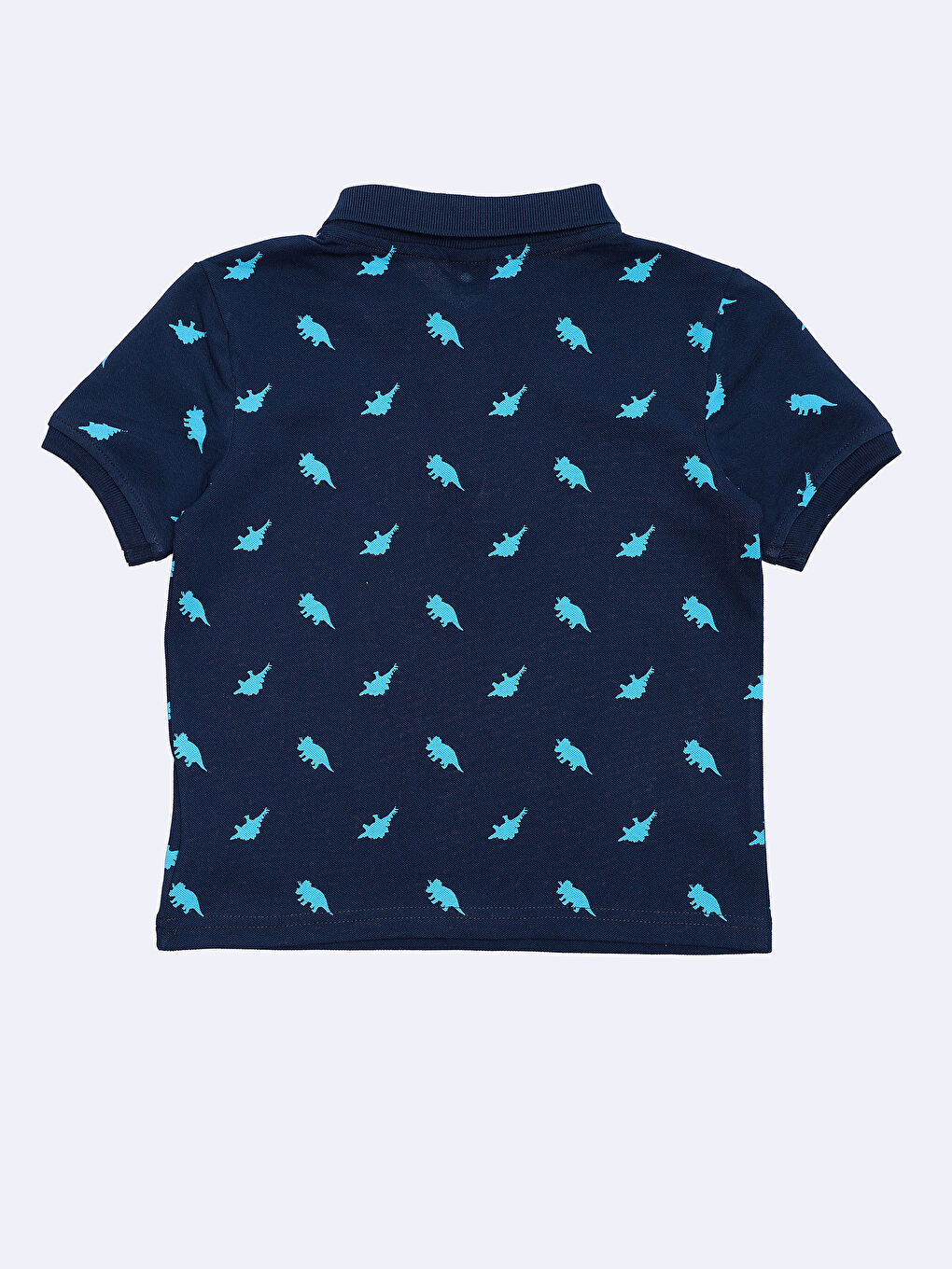 Polo Neck Printed Short Sleeve Boys' T-Shirt-1