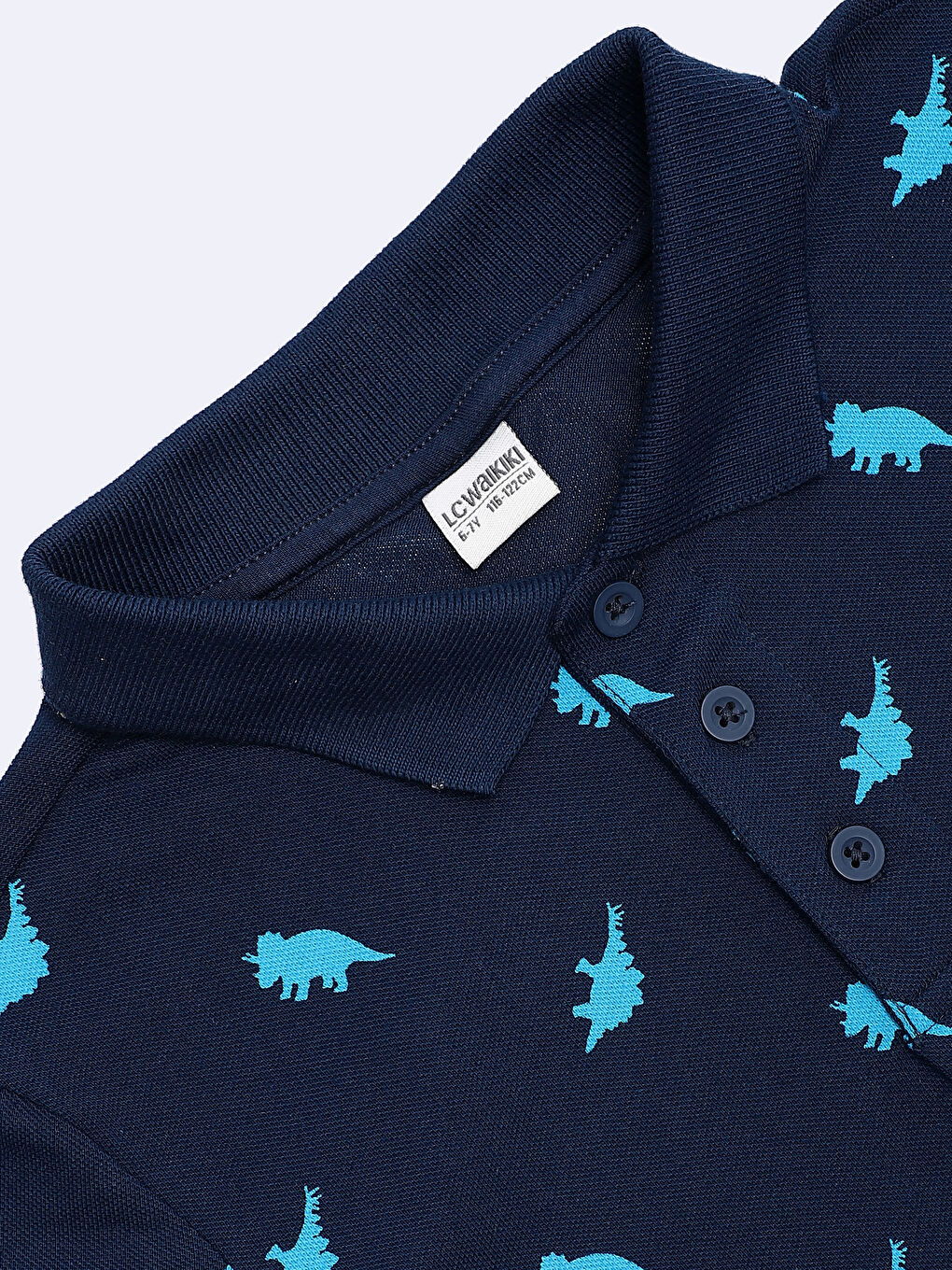 Polo Neck Printed Short Sleeve Boys' T-Shirt-2