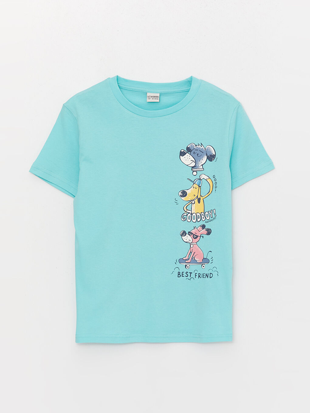 Crew Neck Printed Short Sleeve Boys' T-Shirt