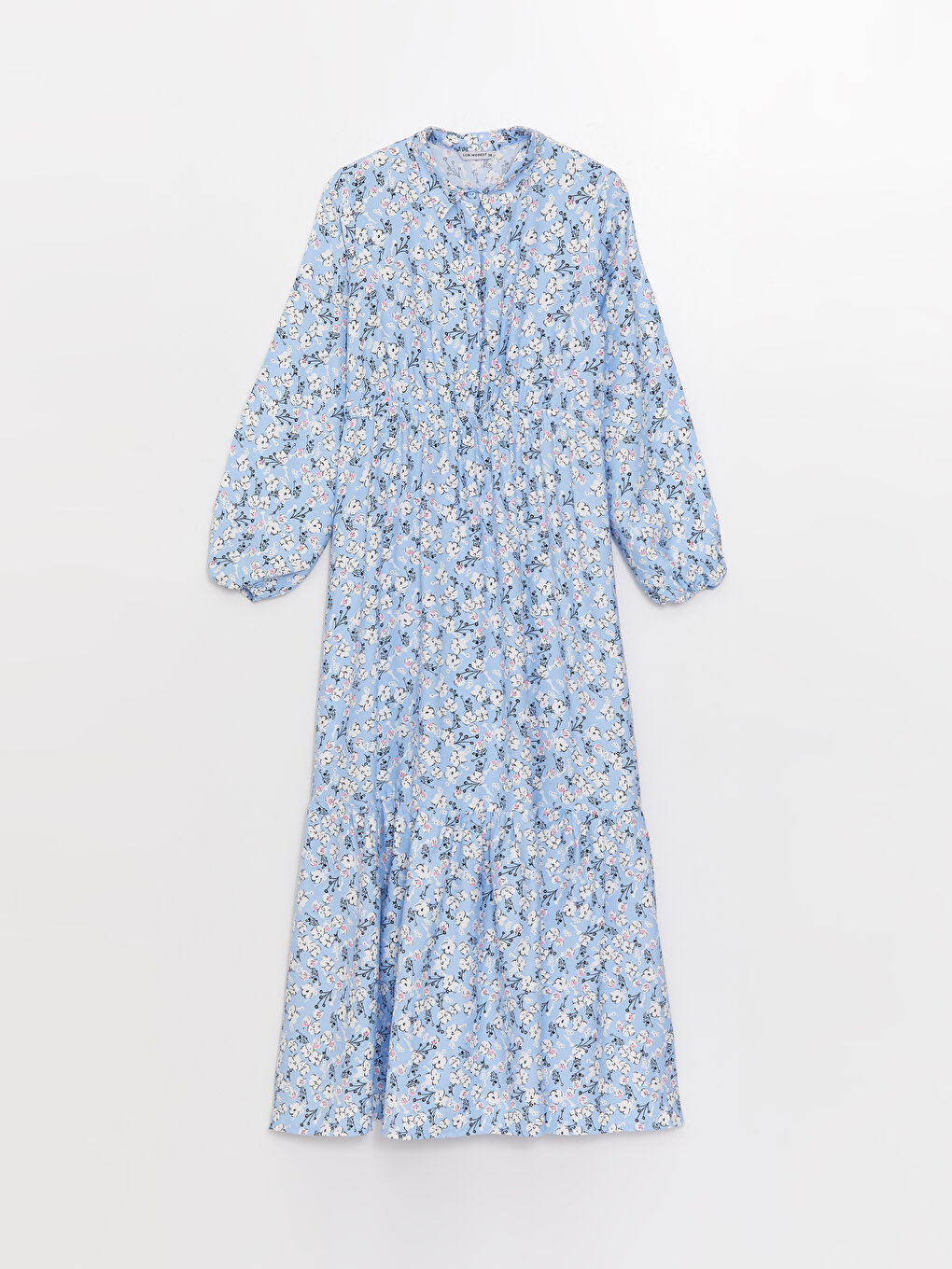 Floral Long Sleeve Women's Shirt Dress-5