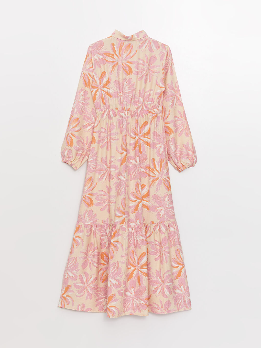 فستان قميص كم طويل مُزهر للسيدات-6