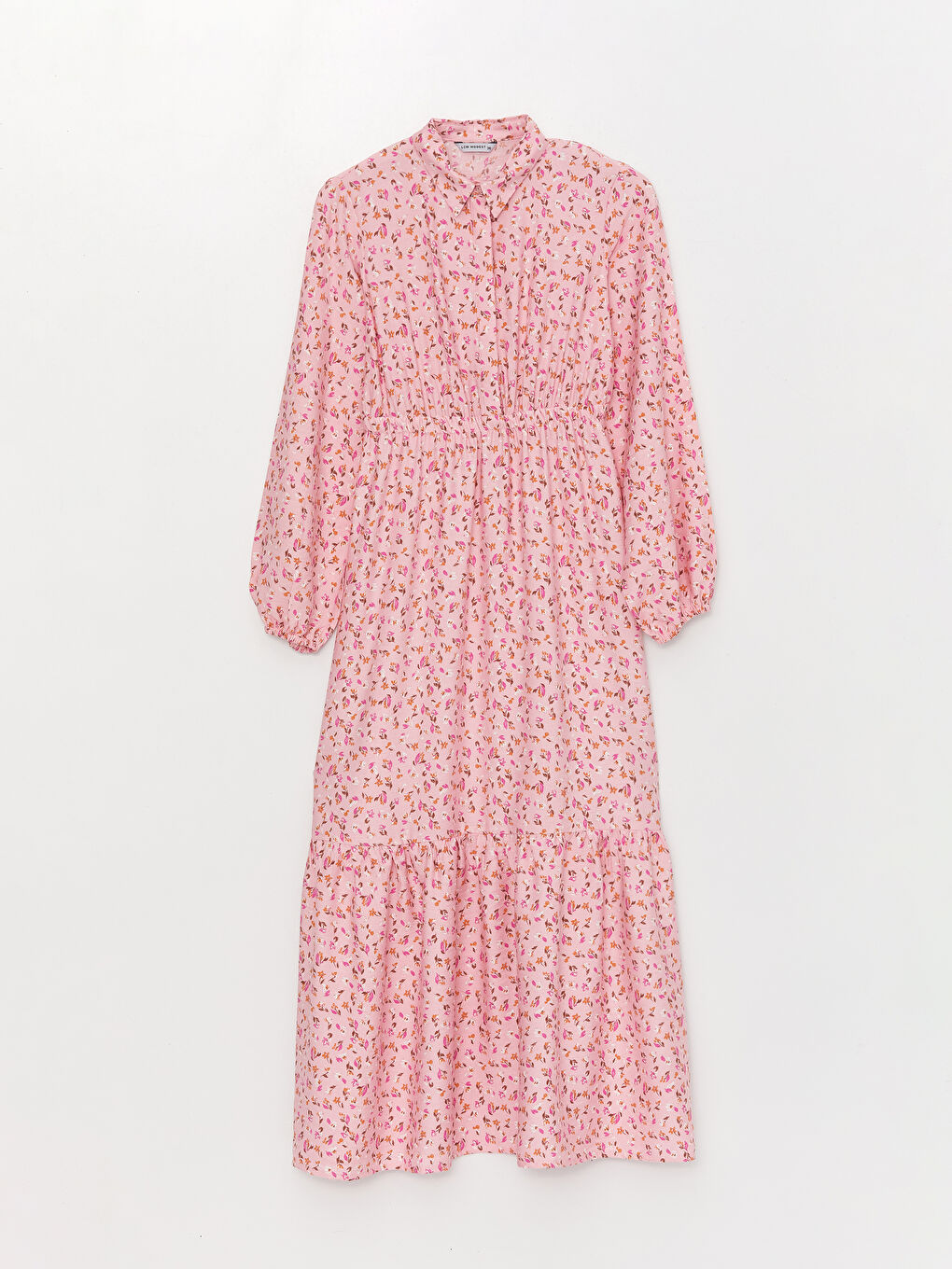 فستان قميص كم طويل مُزهر للسيدات-5