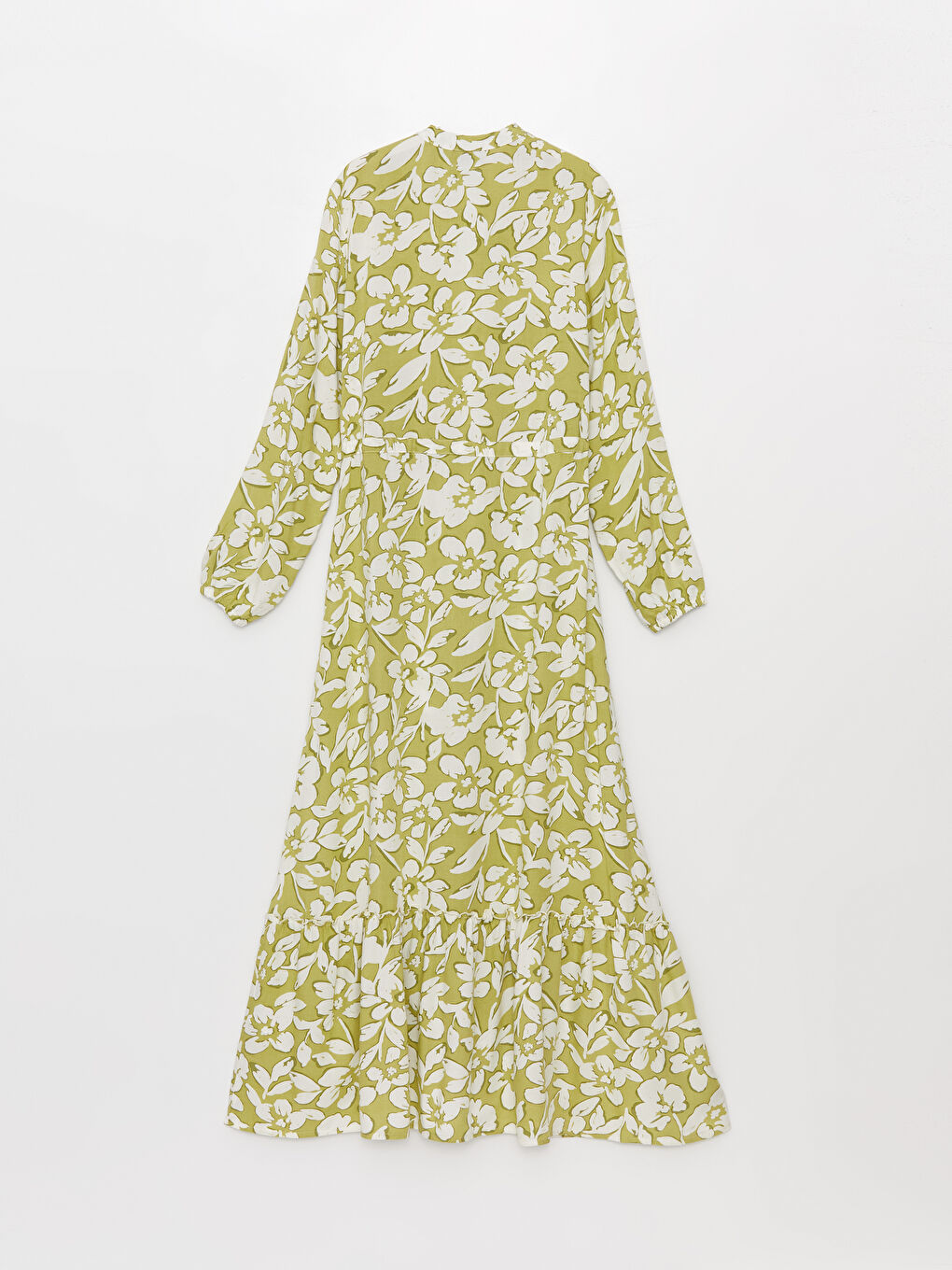 Grandad Collar Floral Long Sleeve Women's Shirt Dress-6