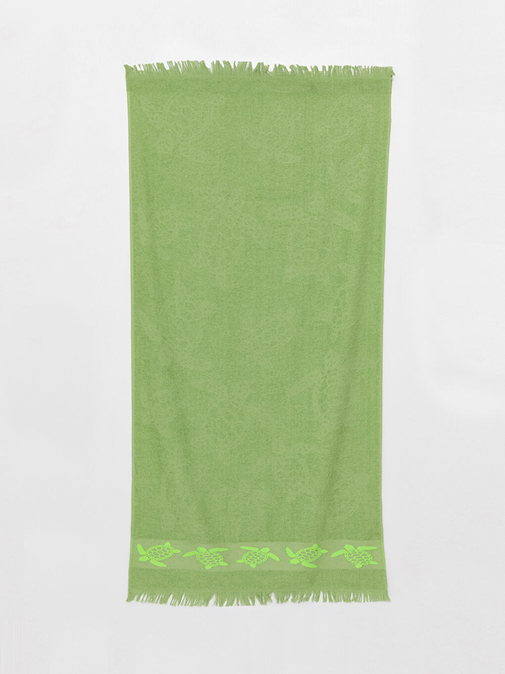 Haki Nakışlı Plaj Havlusu 70x140 cm-2