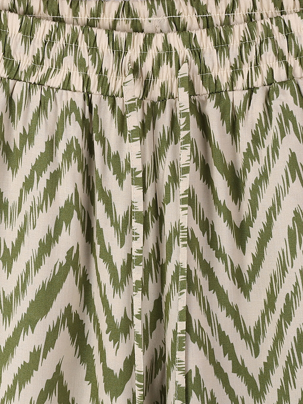 Elasticated Waist Relaxed Fit Patterned Women's Trousers-2