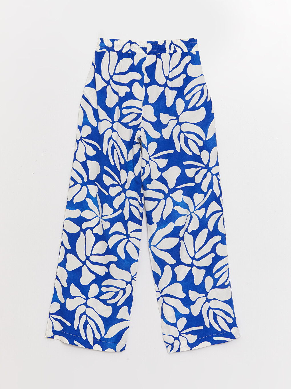 Elastic Waist Relaxed Fit Patterned Women's Trousers-6