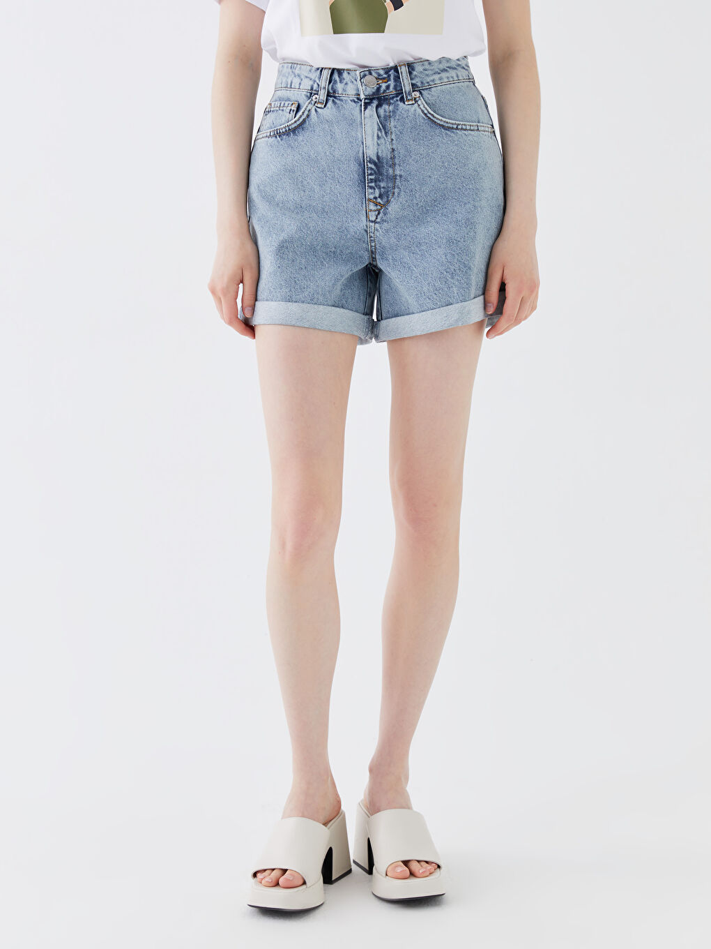 Standard Fit Women's Jean Shorts -S3IB05Z8-311