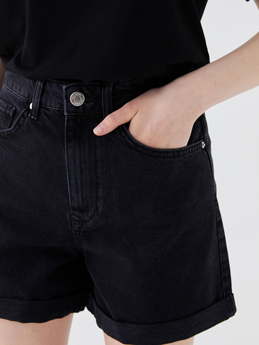 Standard Fit Women's Jean Shorts -S3IB05Z8-326