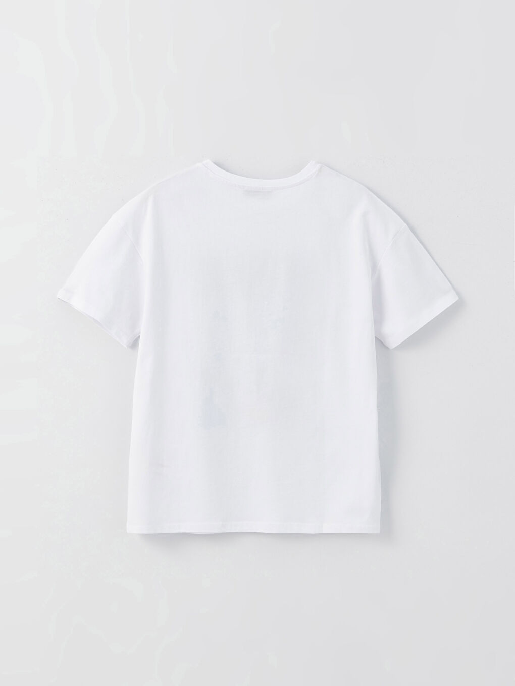 Tricou cu Mânecă Scurtă Imprimat cu Guler Rotund pentru Femei-6