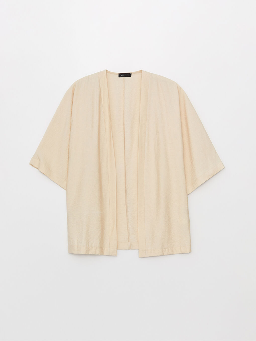 Plain Oversized Ketene Look Women's Kimono with Shawl Collar -S3IB72Z8-FVU