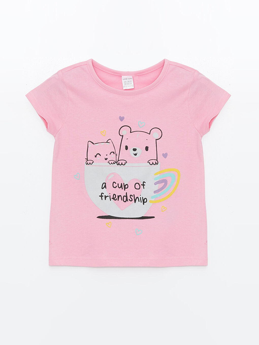 Crew Neck Short Sleeve Printed Baby Girl T-Shirt 2-Pack-1