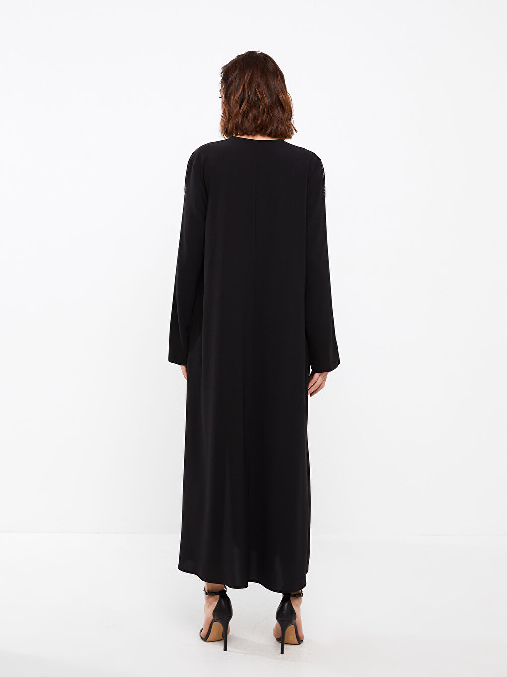 Crew Neck Regular Long Sleeve Women's Abaya -S3IC19Z8-CVL