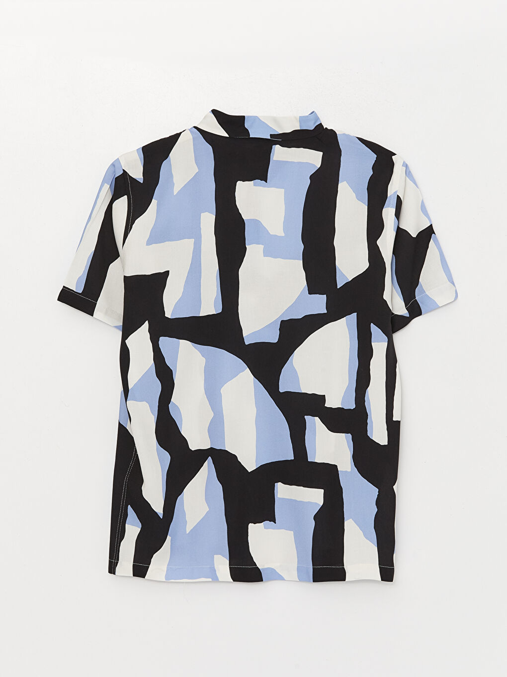 Regular Fit Short Sleeve Patterned Viscose Men's Shirt-6