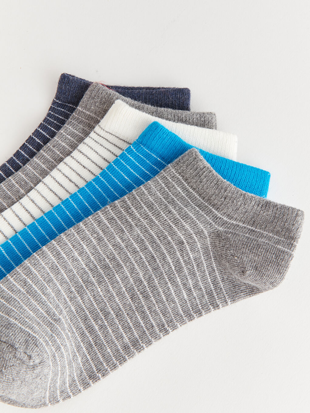 Striped Boys' Trainer Socks 5 Pack-2