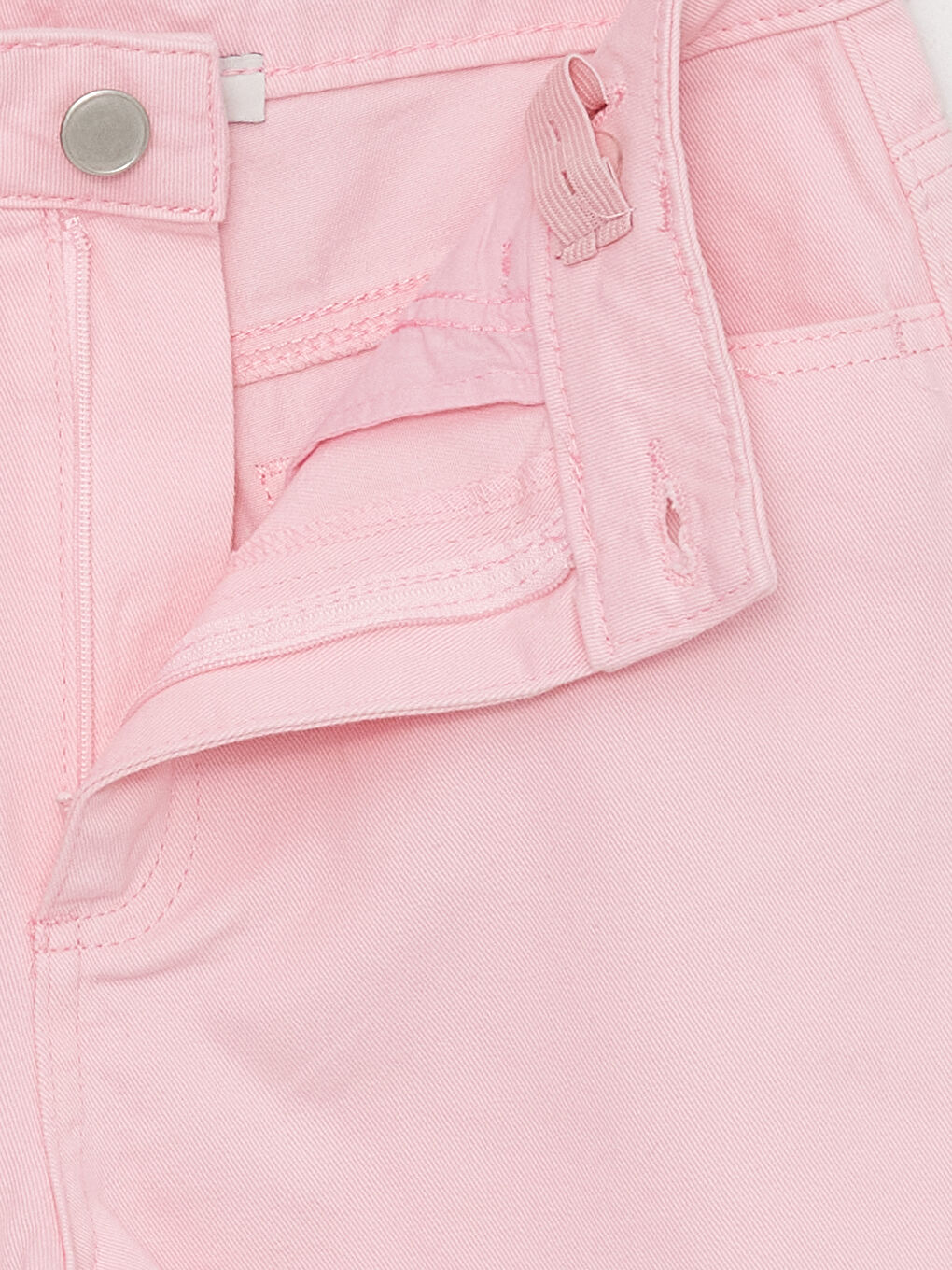 Pembe Basic Gabardin Kız Çocuk Şort-4