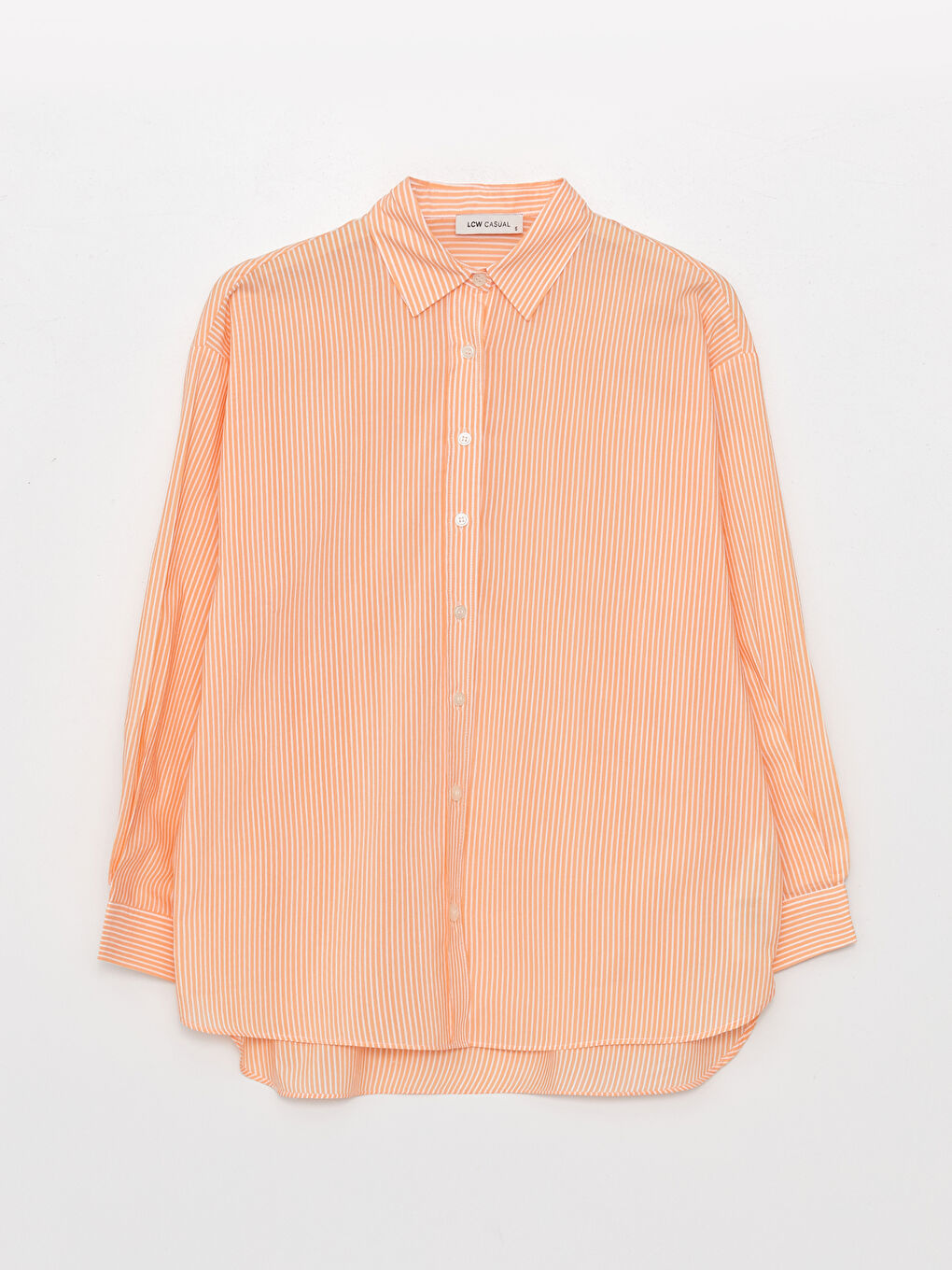 Striped Oversize Poplin Women's Shirt -S3ID66Z8-LGZ