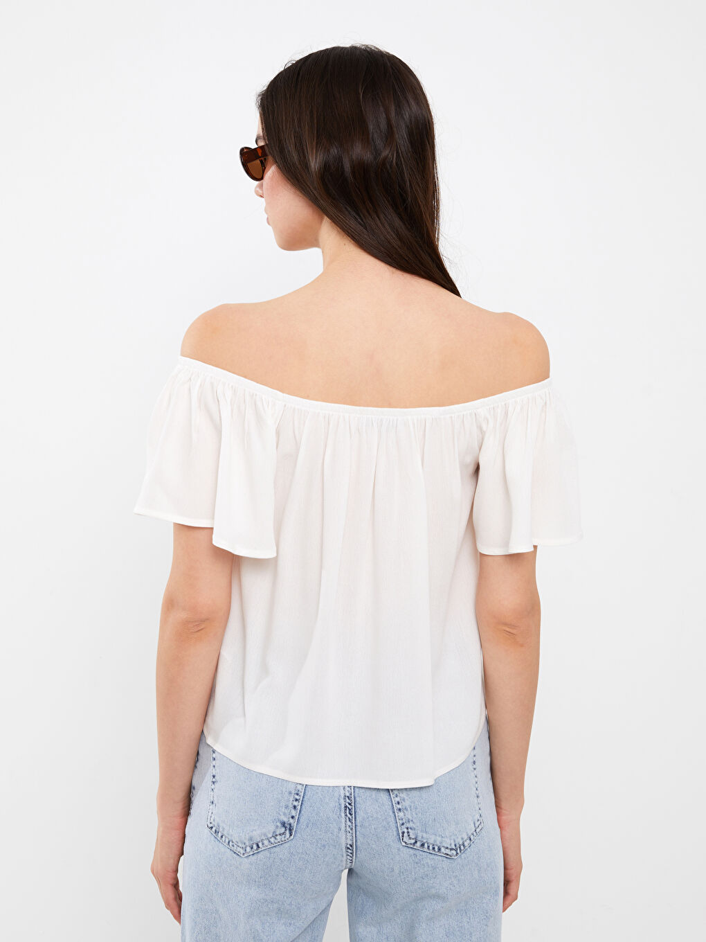 LCW Vision Slash Neck Women's Blouse -S3ID84Z8-R9J
