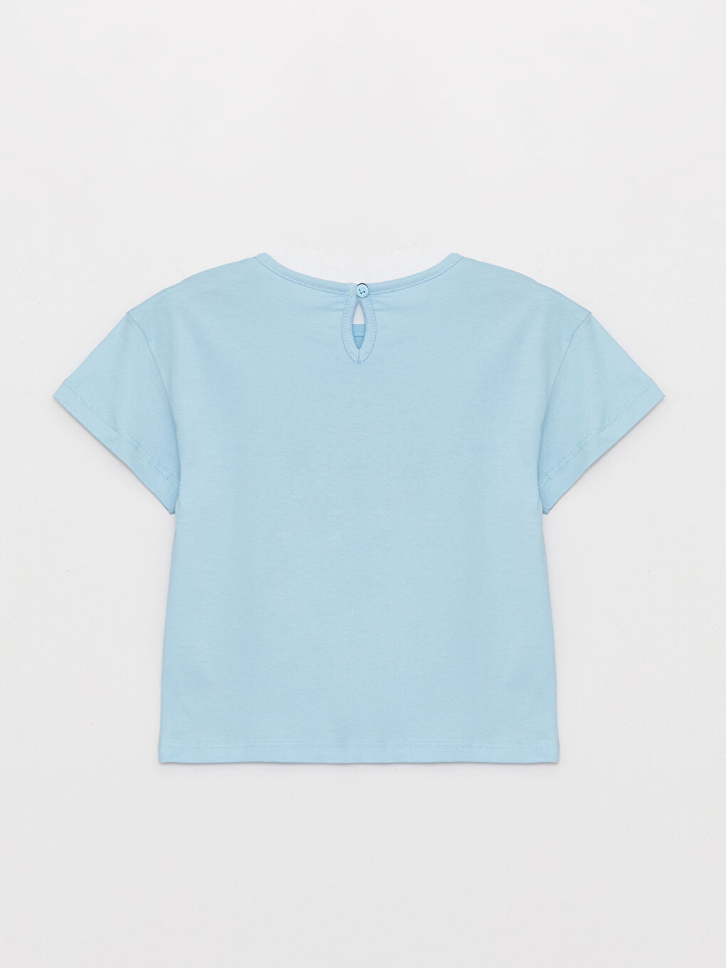 Crew Neck Short Sleeve Printed Baby Girls' T-Shirt-1