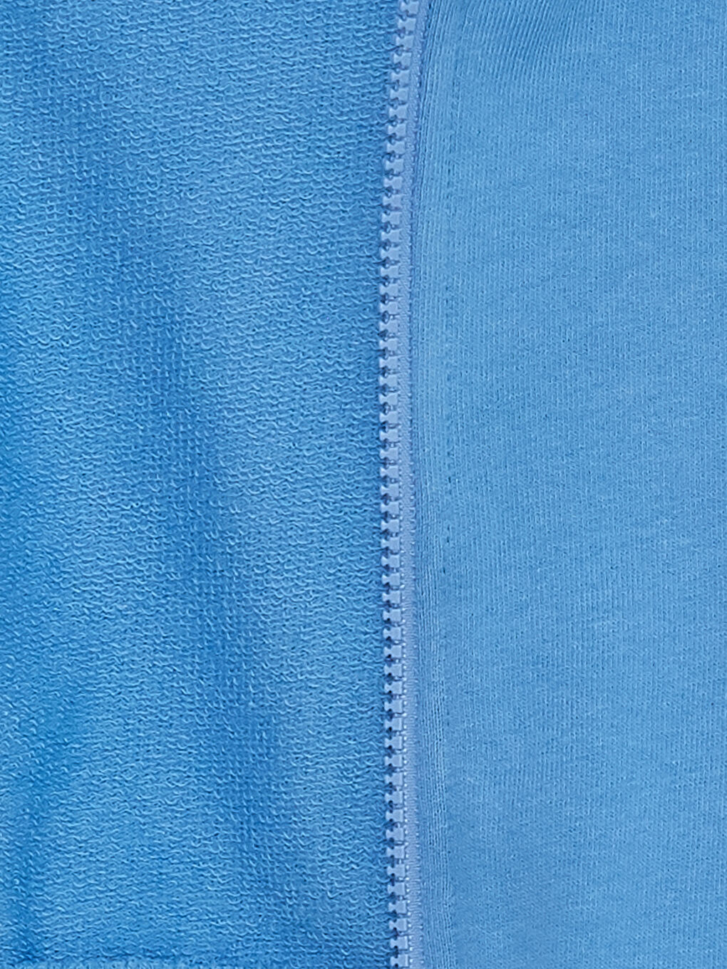 Mavi Kapüşonlu Erkek Bebek Fermuarlı Sweatshirt-2