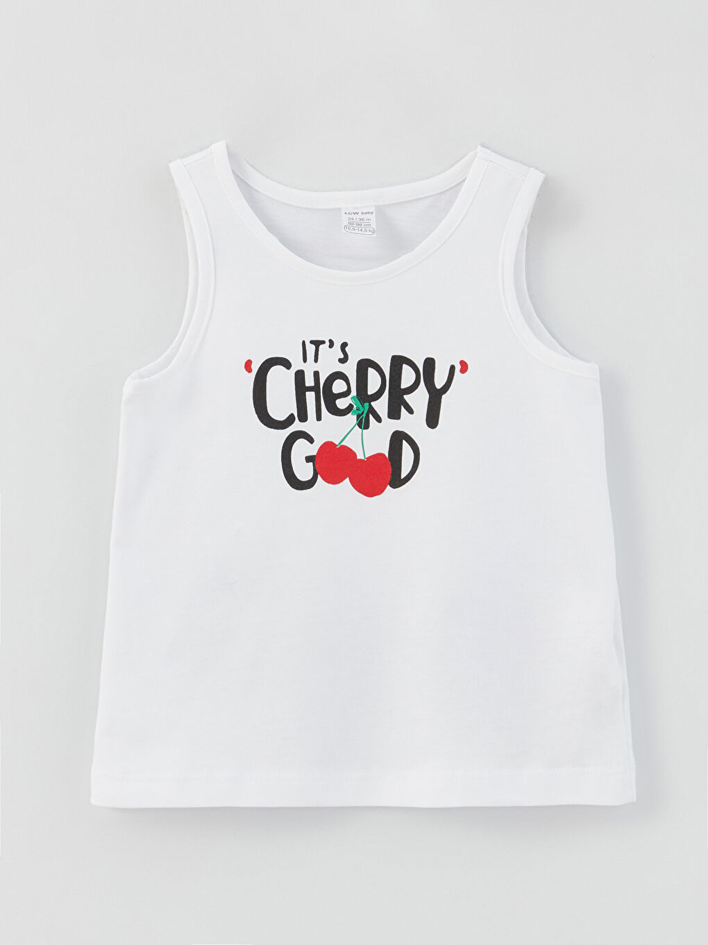 Crew Neck Printed Baby Girls' Tank Top
