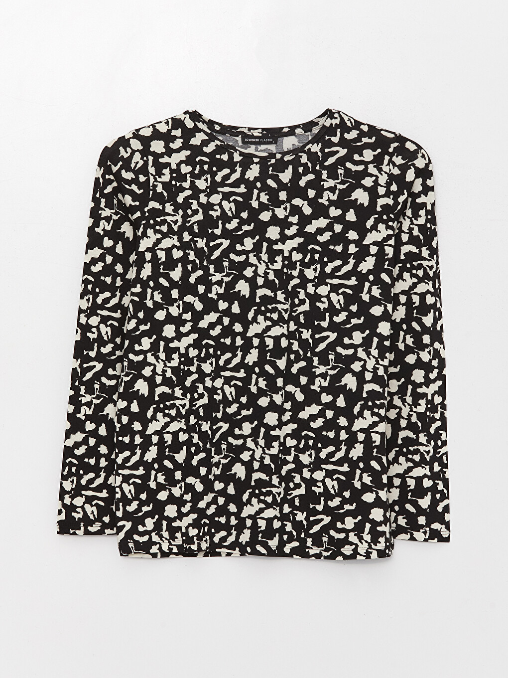 T-shirt À Manches Longues À Motifs Avec Col Rond Pour Femmes-6