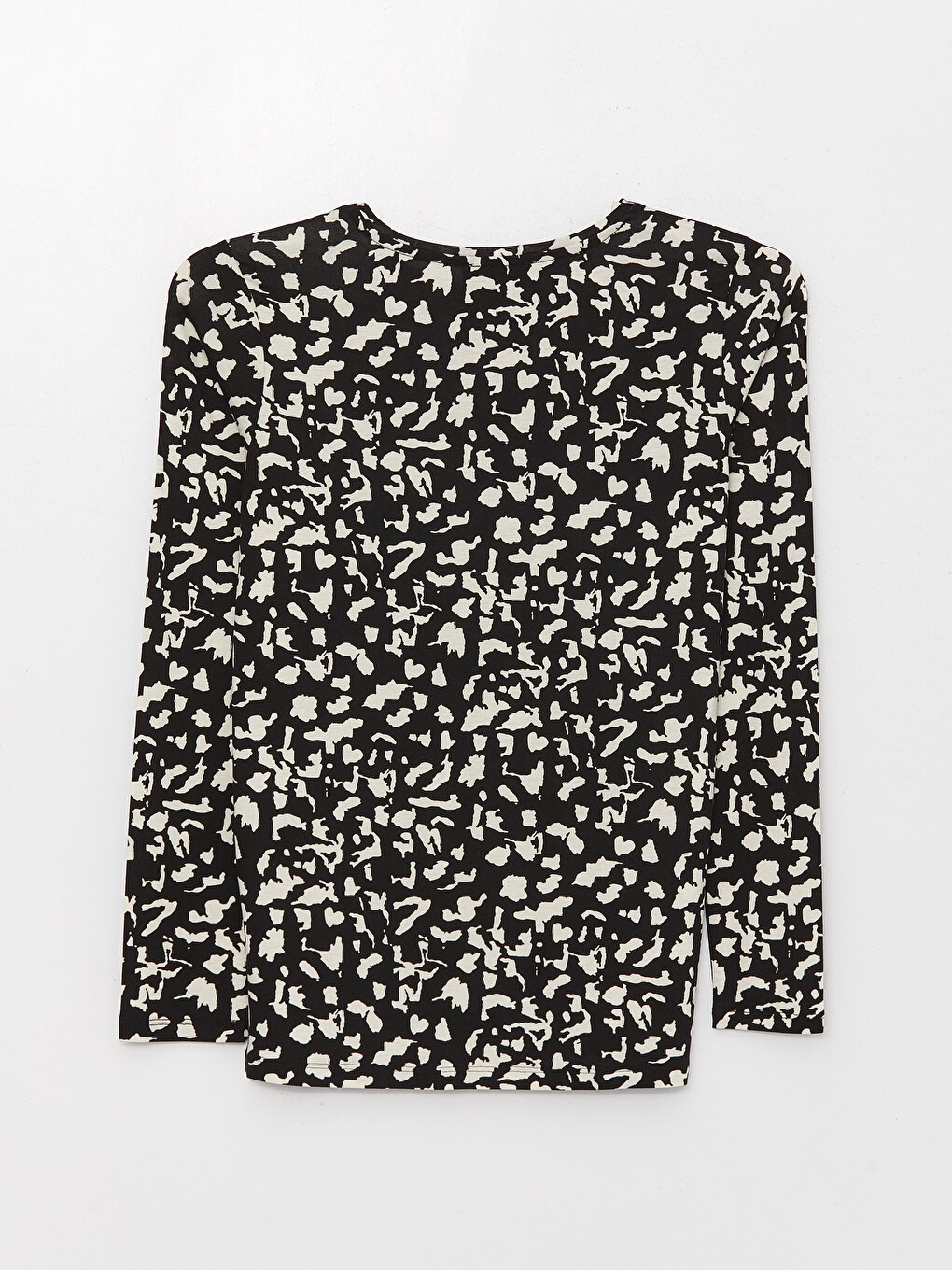 T-shirt À Manches Longues À Motifs Avec Col Rond Pour Femmes-7