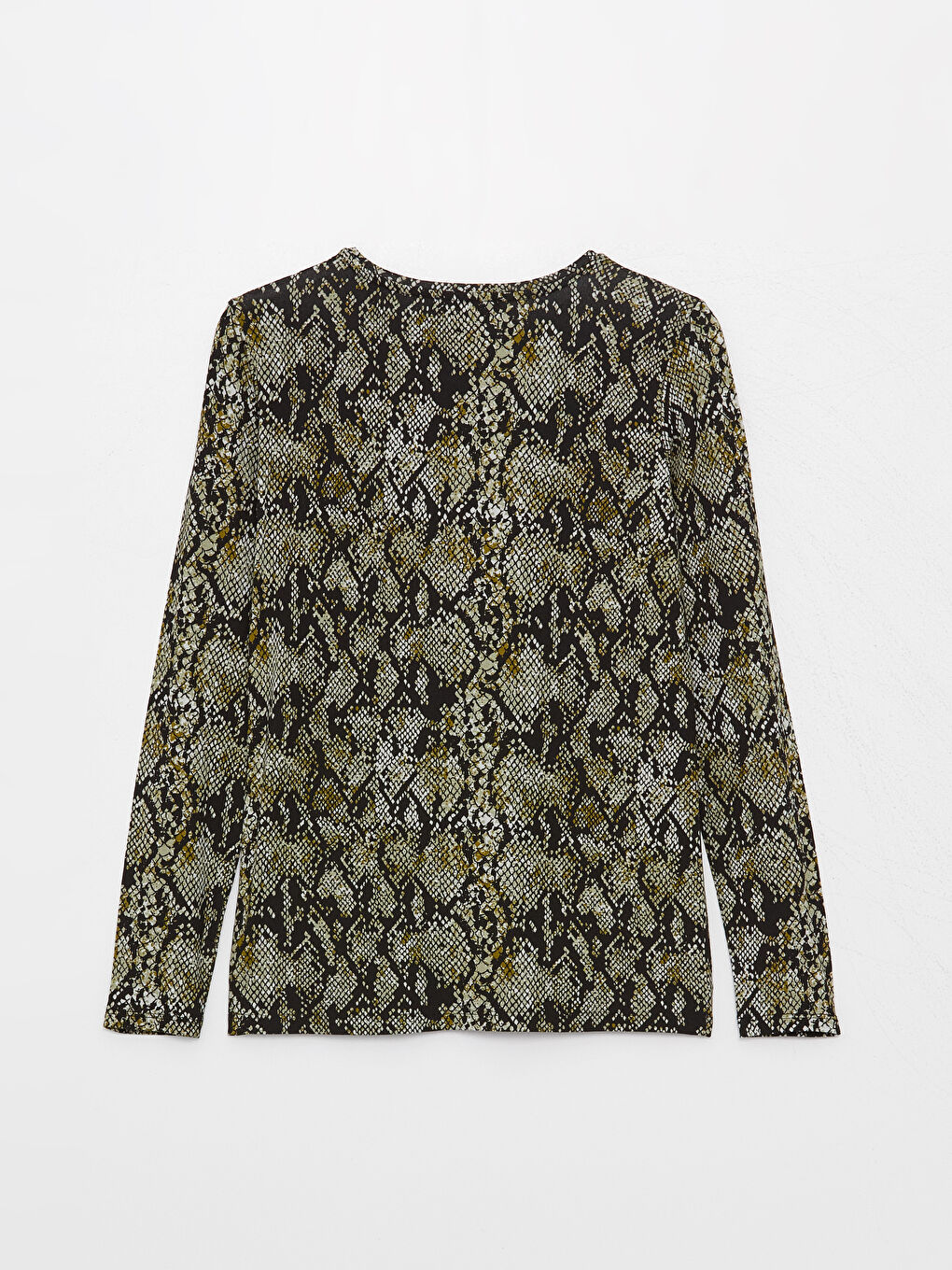 Crew Neck Patterned Long Sleeve Women's T-Shirt-6