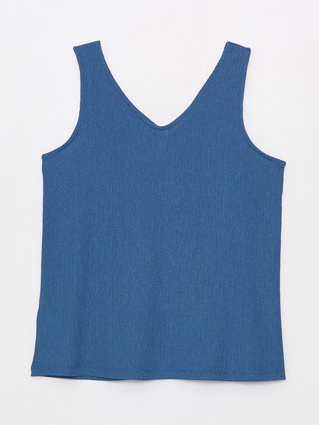 Women's V Neck Plain Blouse-6