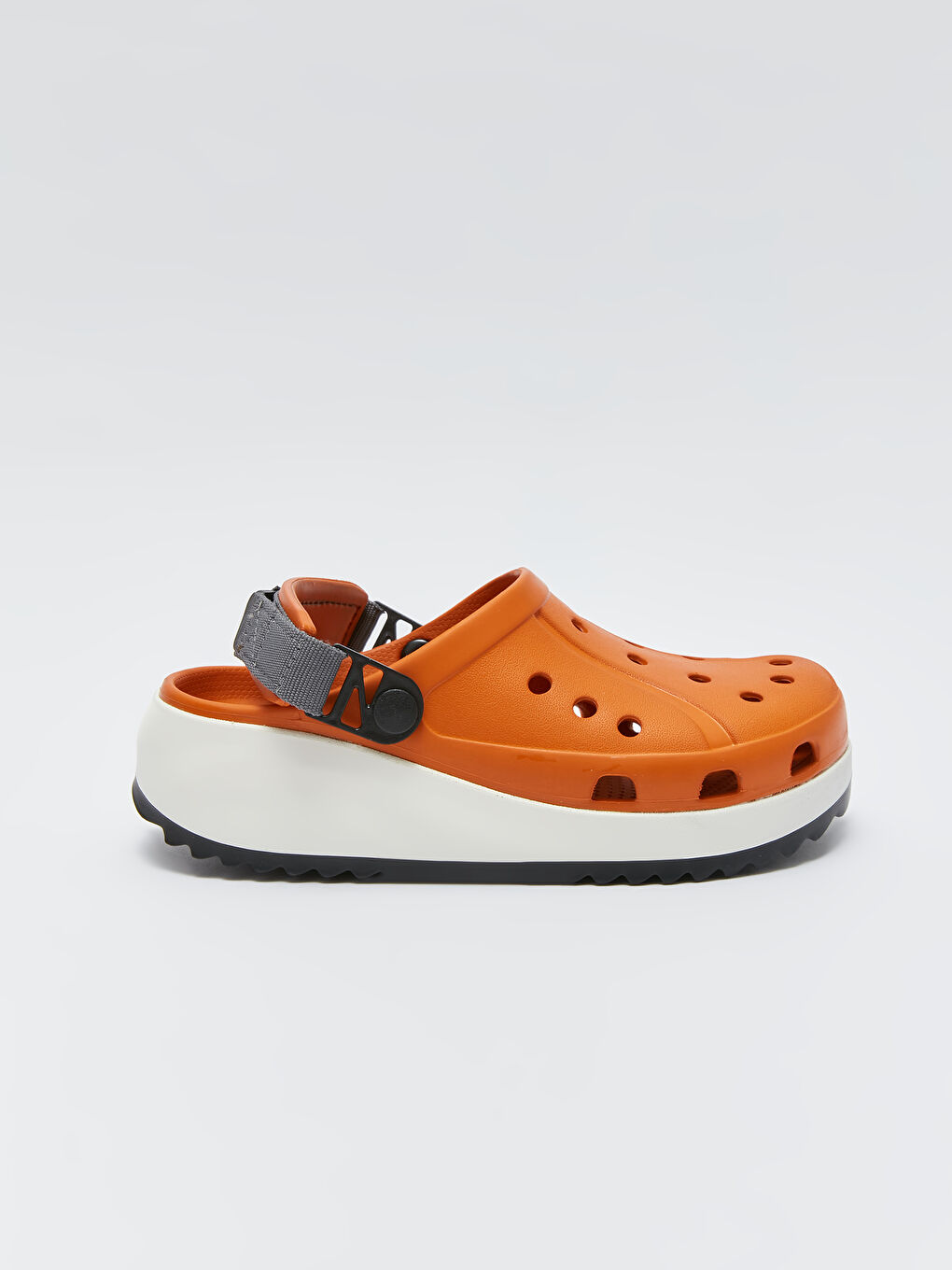 Turuncu Tek Bantlı Cırt Cırtlı Kadın Plaj Sandaleti-3