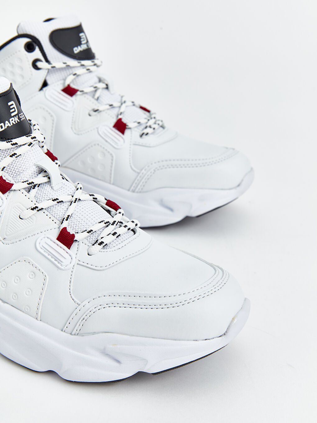 Beyaz Bağcıklı Bilek Boy Erkek Spor Ayakkabı-2