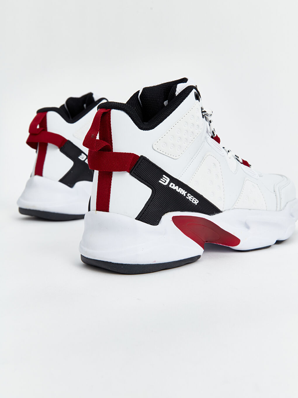 Beyaz Bağcıklı Bilek Boy Erkek Spor Ayakkabı-4