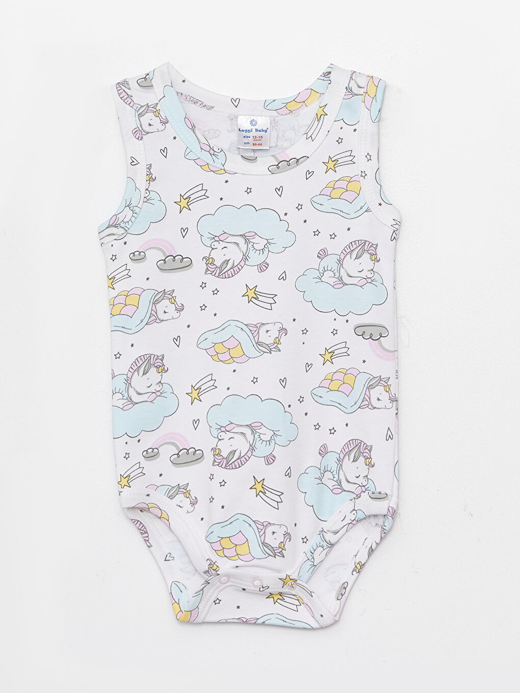 Yeşil Bisiklet Yaka Baskılı Kız Bebek Çıtçıtlı Bodysuit 2'li-1