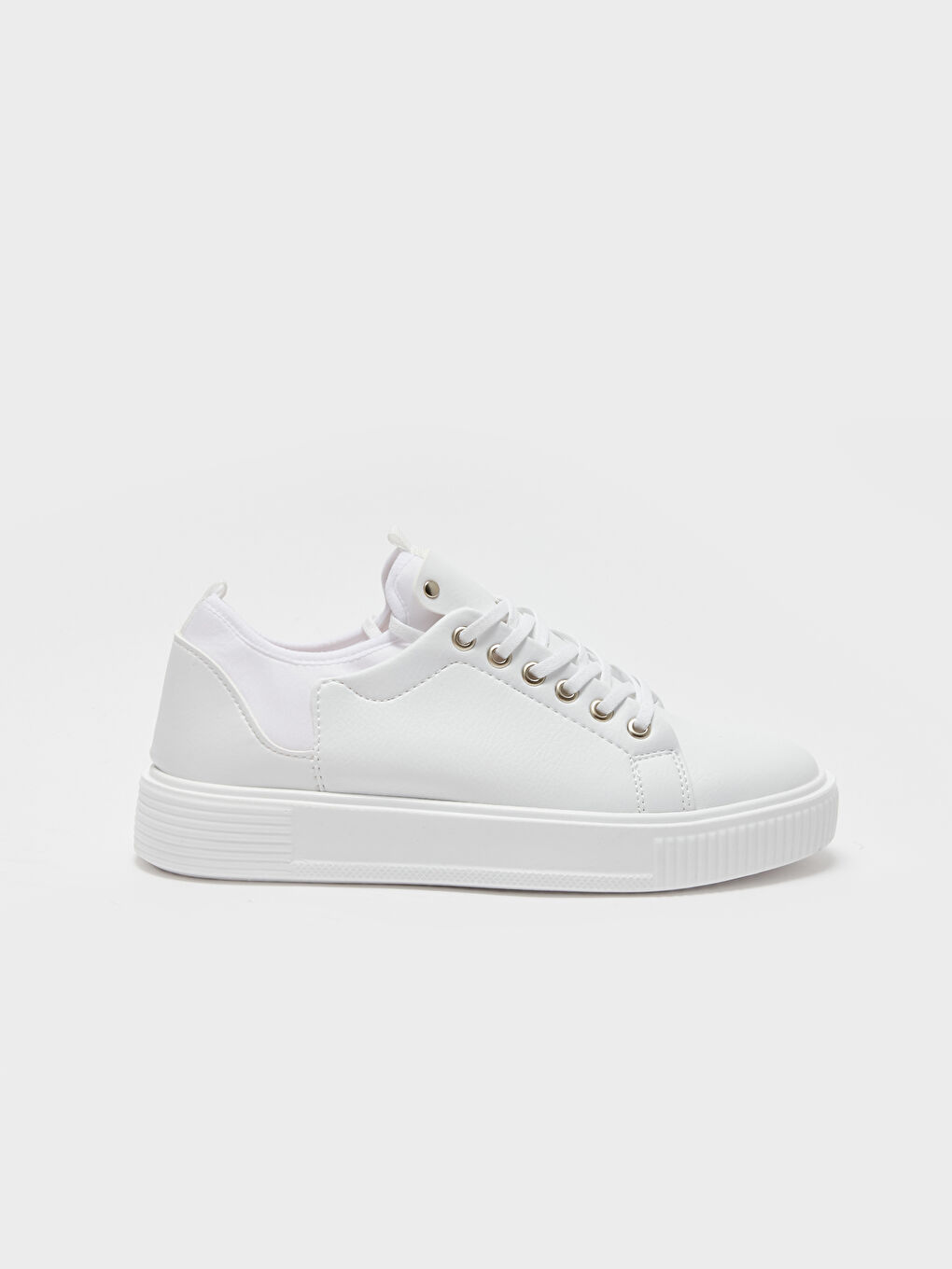 Beyaz Bağcıklı Erkek Spor Ayakkabı-1