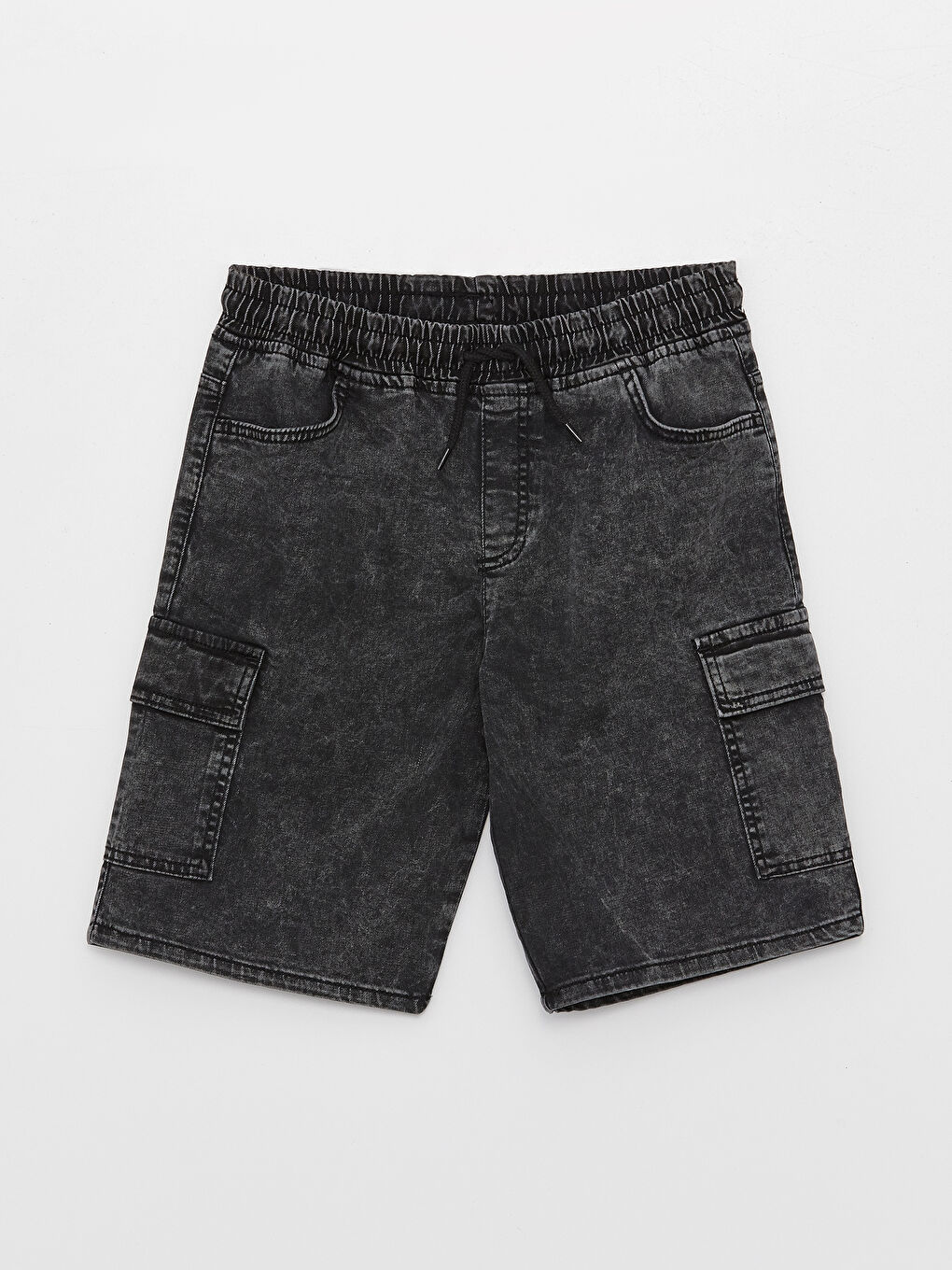 Relaxed Fit Elasticated Waist Boys' Jean Shorts -S3IF61Z4-326
