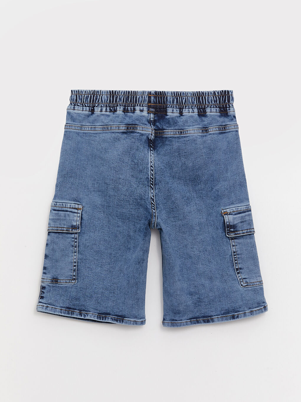 Шорты джинсовые для мальчиков свободного кроя с эластичным поясом-3