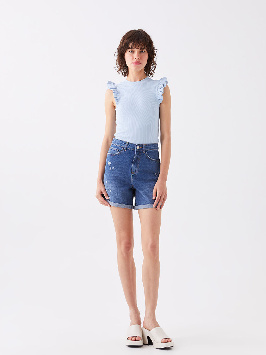 تانك توب سادة بياقة دائرية للسيدات-2