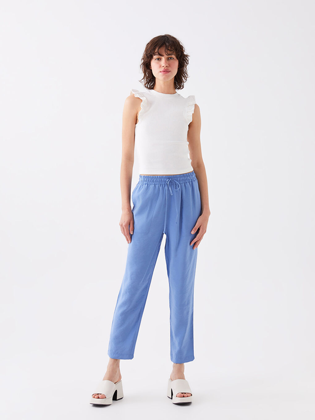 LCW Vision Women's Crew Neck Plain Tank Top -S3IF69Z8-R9J