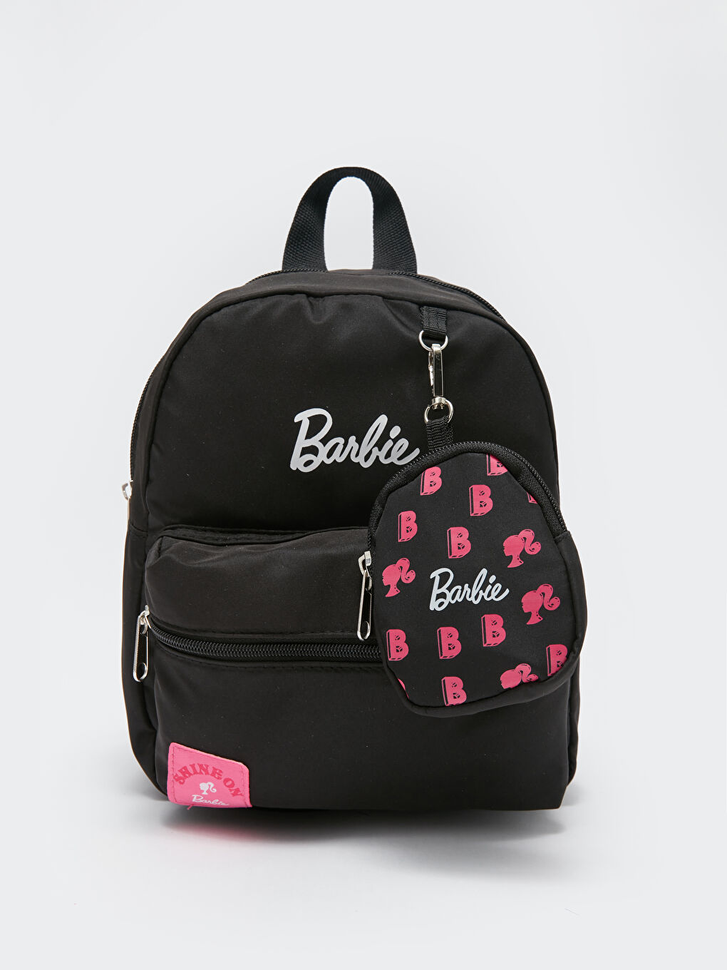 Siyah Barbie Baskılı Cüzdanlı Kız Çocuk Sırt Çantası