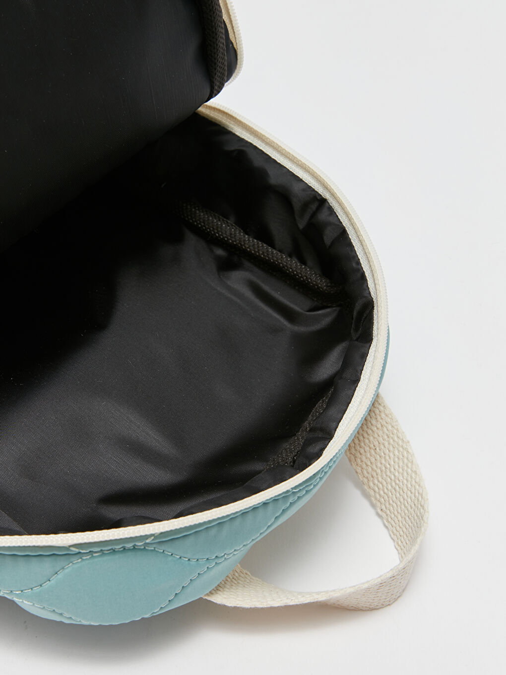 Turkuaz Kendinden Desenli Kız Çocuk Sırt Çantası-3