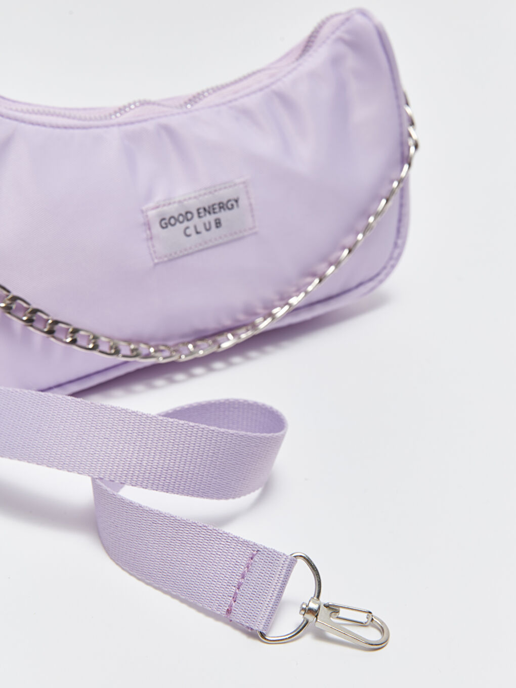 Lila Etiket Detaylı Kadın Omuz Çantası-2