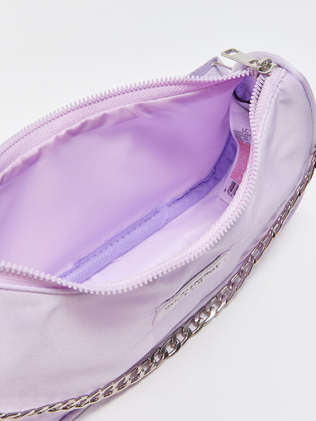 Lila Etiket Detaylı Kadın Omuz Çantası-3