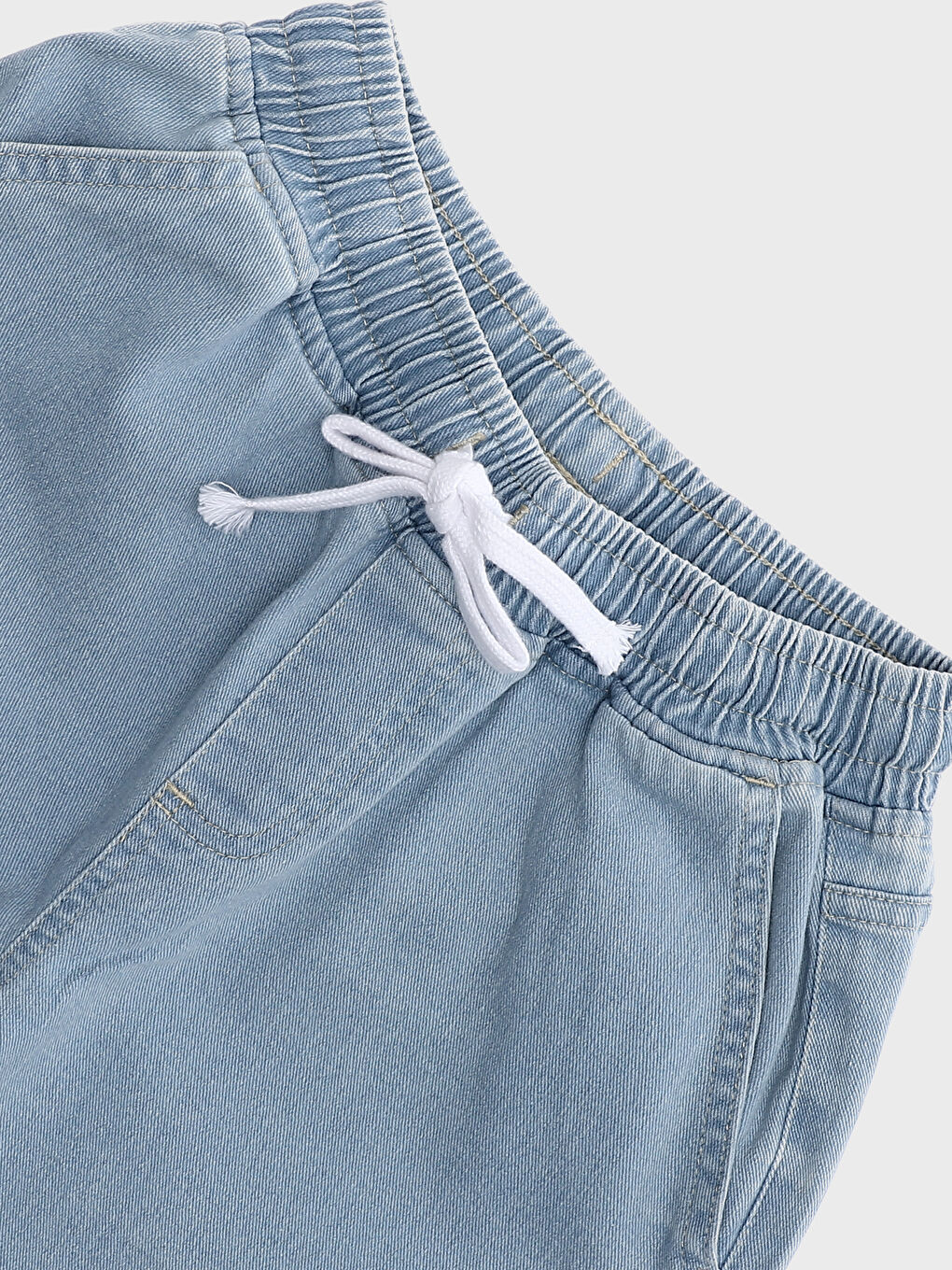 Boys' Elastic Waist Denim Shorts-2