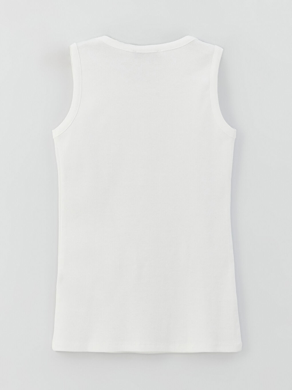 Ekru Kadın Bisiklet Yaka Düz Crop-6