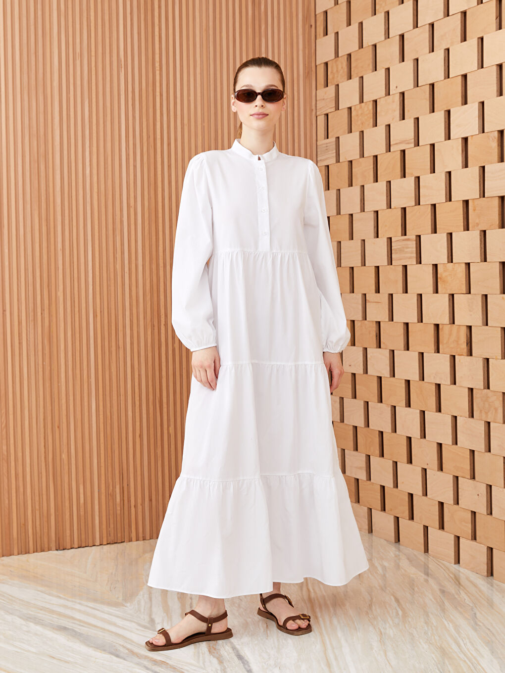 Turtle Neck Regular Long Sleeve Women's Dress -S3IG40Z8-KE8